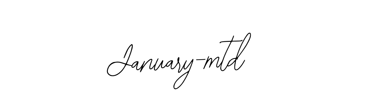 Design your own signature with our free online signature maker. With this signature software, you can create a handwritten (Bearetta-2O07w) signature for name January-mtd . January-mtd  signature style 12 images and pictures png