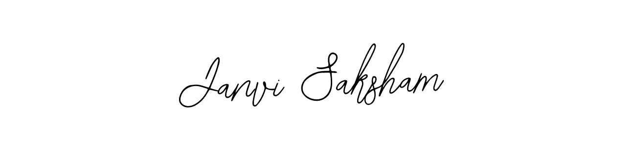 if you are searching for the best signature style for your name Janvi Saksham. so please give up your signature search. here we have designed multiple signature styles  using Bearetta-2O07w. Janvi Saksham signature style 12 images and pictures png