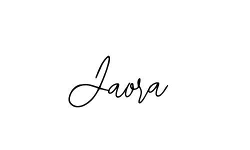 Use a signature maker to create a handwritten signature online. With this signature software, you can design (Bearetta-2O07w) your own signature for name Jaora. Jaora signature style 12 images and pictures png