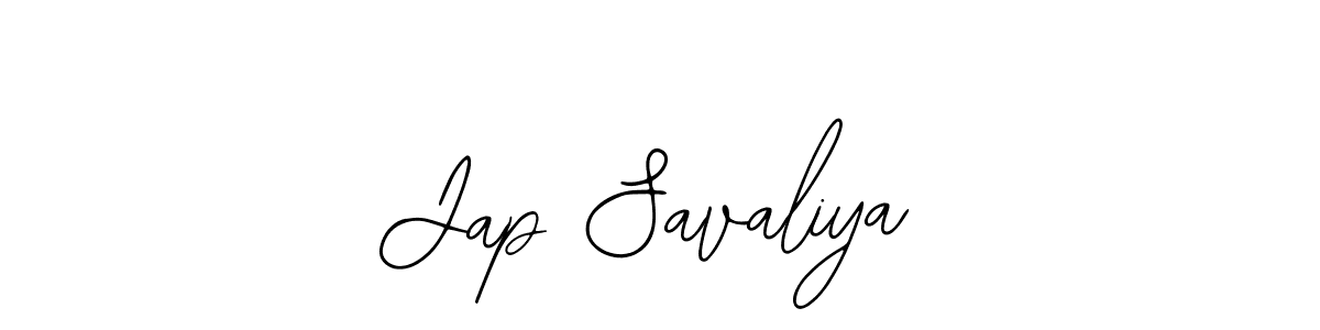 How to make Jap Savaliya name signature. Use Bearetta-2O07w style for creating short signs online. This is the latest handwritten sign. Jap Savaliya signature style 12 images and pictures png