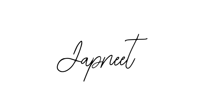 How to make Japneet name signature. Use Bearetta-2O07w style for creating short signs online. This is the latest handwritten sign. Japneet signature style 12 images and pictures png