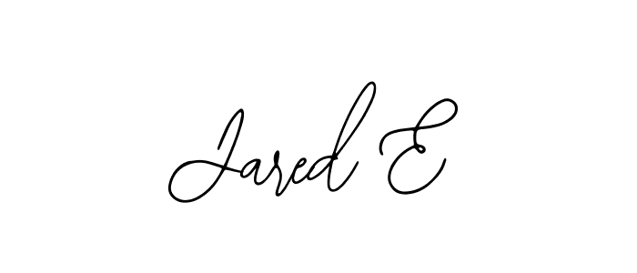 Create a beautiful signature design for name Jared E. With this signature (Bearetta-2O07w) fonts, you can make a handwritten signature for free. Jared E signature style 12 images and pictures png