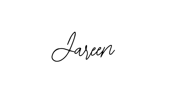 Use a signature maker to create a handwritten signature online. With this signature software, you can design (Bearetta-2O07w) your own signature for name Jareen. Jareen signature style 12 images and pictures png