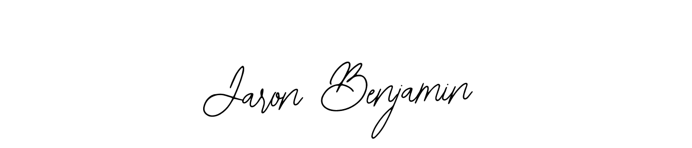 You should practise on your own different ways (Bearetta-2O07w) to write your name (Jaron Benjamin) in signature. don't let someone else do it for you. Jaron Benjamin signature style 12 images and pictures png