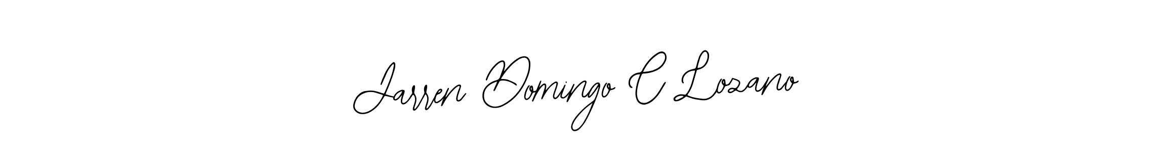 How to make Jarren Domingo C Lozano name signature. Use Bearetta-2O07w style for creating short signs online. This is the latest handwritten sign. Jarren Domingo C Lozano signature style 12 images and pictures png