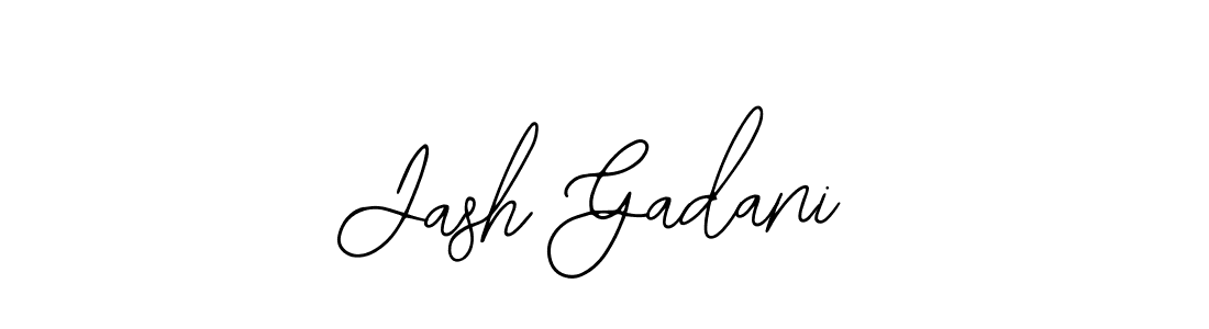 Use a signature maker to create a handwritten signature online. With this signature software, you can design (Bearetta-2O07w) your own signature for name Jash Gadani. Jash Gadani signature style 12 images and pictures png