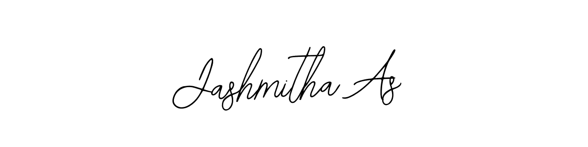 How to make Jashmitha As name signature. Use Bearetta-2O07w style for creating short signs online. This is the latest handwritten sign. Jashmitha As signature style 12 images and pictures png