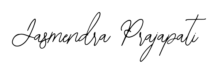 Designed for modern professionals: Jasmendra Prajapati name signature crafted with Bearetta-2O07w script. Ready for digital PDF workflows. Jasmendra Prajapati signature style 12 images and pictures png