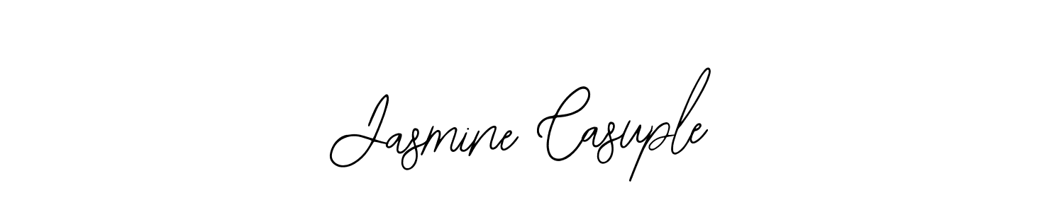 Use a signature maker to create a handwritten signature online. With this signature software, you can design (Bearetta-2O07w) your own signature for name Jasmine Casuple. Jasmine Casuple signature style 12 images and pictures png