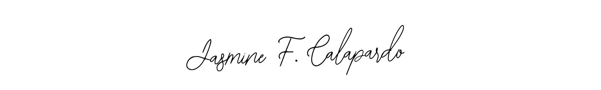 Create a beautiful signature design for name Jasmine F. Calapardo. With this signature (Bearetta-2O07w) fonts, you can make a handwritten signature for free. Jasmine F. Calapardo signature style 12 images and pictures png