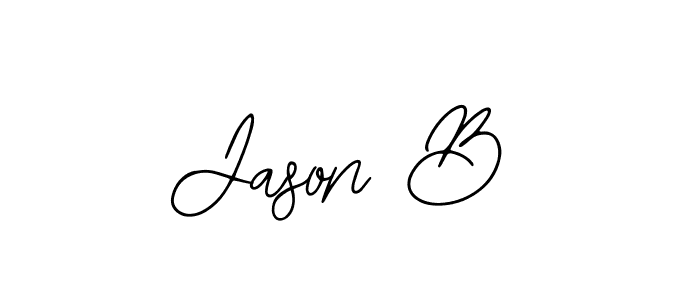 How to make Jason B name signature. Use Bearetta-2O07w style for creating short signs online. This is the latest handwritten sign. Jason B signature style 12 images and pictures png