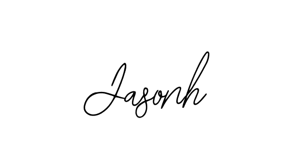 How to make Jasonh name signature. Use Bearetta-2O07w style for creating short signs online. This is the latest handwritten sign. Jasonh signature style 12 images and pictures png