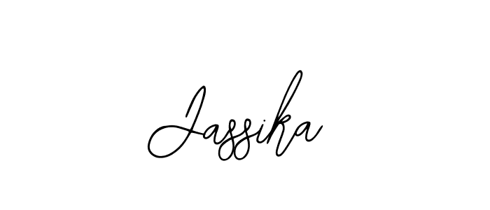 How to make Jassika name signature. Use Bearetta-2O07w style for creating short signs online. This is the latest handwritten sign. Jassika signature style 12 images and pictures png