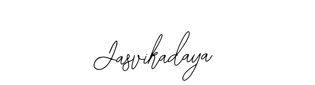 How to make Jasvikadaya name signature. Use Bearetta-2O07w style for creating short signs online. This is the latest handwritten sign. Jasvikadaya signature style 12 images and pictures png