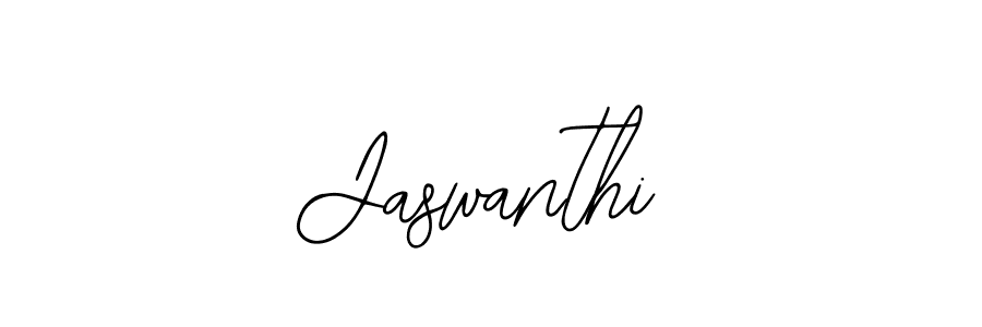 How to make Jaswanthi name signature. Use Bearetta-2O07w style for creating short signs online. This is the latest handwritten sign. Jaswanthi signature style 12 images and pictures png