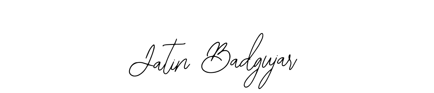 Bearetta-2O07w is a professional signature style that is perfect for those who want to add a touch of class to their signature. It is also a great choice for those who want to make their signature more unique. Get Jatin Badgujar name to fancy signature for free. Jatin Badgujar signature style 12 images and pictures png