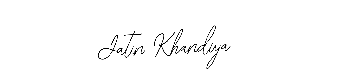 You should practise on your own different ways (Bearetta-2O07w) to write your name (Jatin Khanduja) in signature. don't let someone else do it for you. Jatin Khanduja signature style 12 images and pictures png