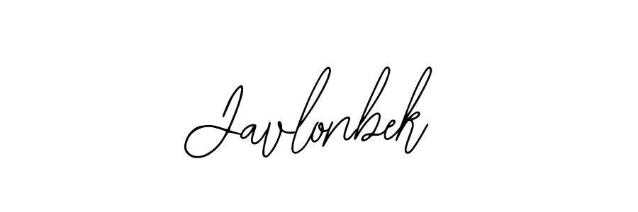 How to make Javlonbek name signature. Use Bearetta-2O07w style for creating short signs online. This is the latest handwritten sign. Javlonbek signature style 12 images and pictures png