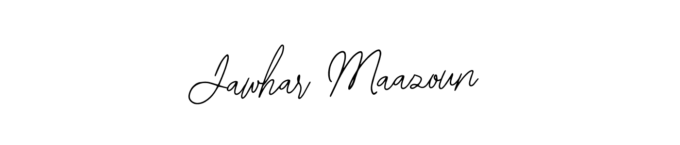 Make a beautiful signature design for name Jawhar Maazoun. With this signature (Bearetta-2O07w) style, you can create a handwritten signature for free. Jawhar Maazoun signature style 12 images and pictures png