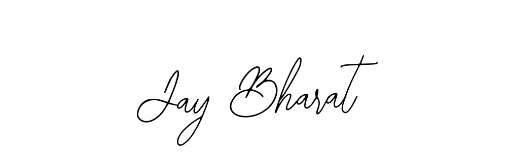 How to make Jay Bharat name signature. Use Bearetta-2O07w style for creating short signs online. This is the latest handwritten sign. Jay Bharat signature style 12 images and pictures png