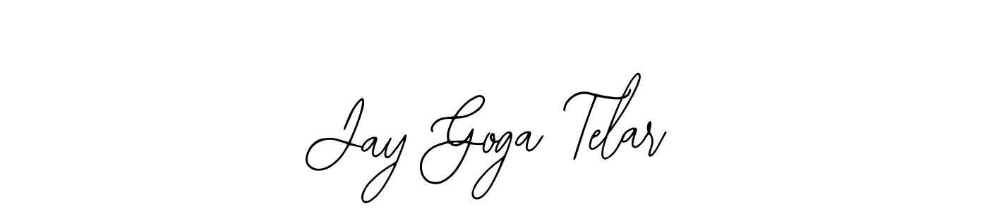 Use a signature maker to create a handwritten signature online. With this signature software, you can design (Bearetta-2O07w) your own signature for name Jay Goga Telar. Jay Goga Telar signature style 12 images and pictures png