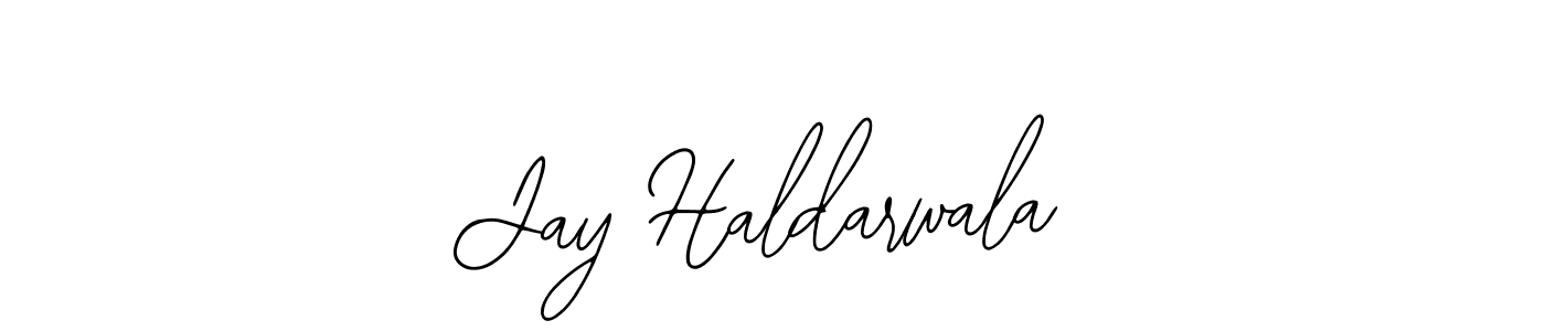 How to make Jay Haldarwala name signature. Use Bearetta-2O07w style for creating short signs online. This is the latest handwritten sign. Jay Haldarwala signature style 12 images and pictures png