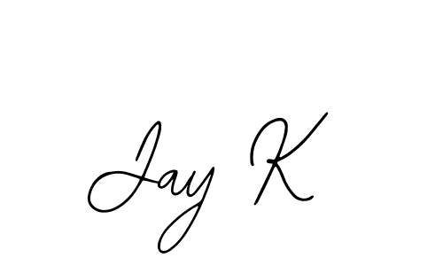 How to make Jay K name signature. Use Bearetta-2O07w style for creating short signs online. This is the latest handwritten sign. Jay K signature style 12 images and pictures png