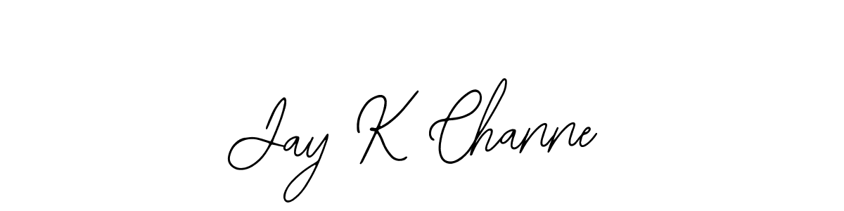 Similarly Bearetta-2O07w is the best handwritten signature design. Signature creator online .You can use it as an online autograph creator for name Jay K Channe. Jay K Channe signature style 12 images and pictures png