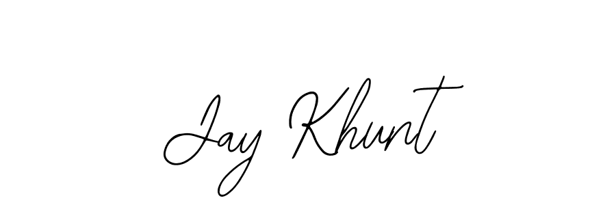 Use a signature maker to create a handwritten signature online. With this signature software, you can design (Bearetta-2O07w) your own signature for name Jay Khunt. Jay Khunt signature style 12 images and pictures png