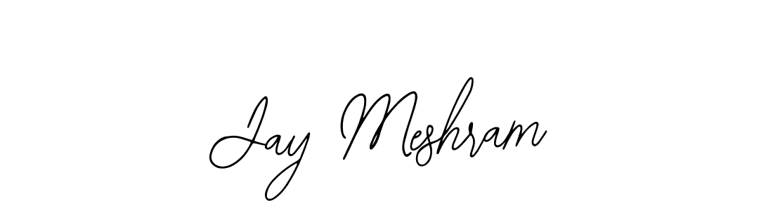 How to make Jay Meshram name signature. Use Bearetta-2O07w style for creating short signs online. This is the latest handwritten sign. Jay Meshram signature style 12 images and pictures png