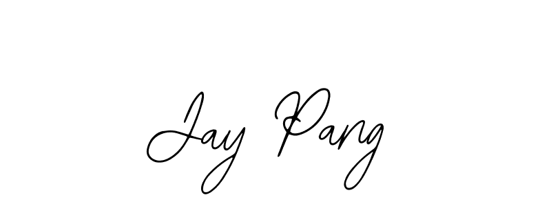 Use a signature maker to create a handwritten signature online. With this signature software, you can design (Bearetta-2O07w) your own signature for name Jay Pang. Jay Pang signature style 12 images and pictures png