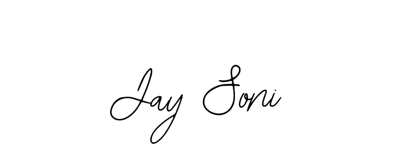 How to make Jay Soni name signature. Use Bearetta-2O07w style for creating short signs online. This is the latest handwritten sign. Jay Soni signature style 12 images and pictures png