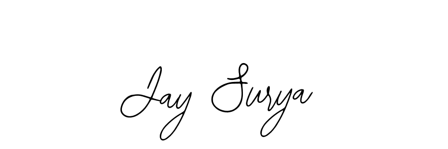 Use a signature maker to create a handwritten signature online. With this signature software, you can design (Bearetta-2O07w) your own signature for name Jay Surya. Jay Surya signature style 12 images and pictures png