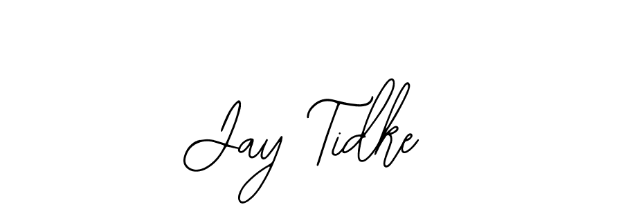 How to make Jay Tidke name signature. Use Bearetta-2O07w style for creating short signs online. This is the latest handwritten sign. Jay Tidke signature style 12 images and pictures png