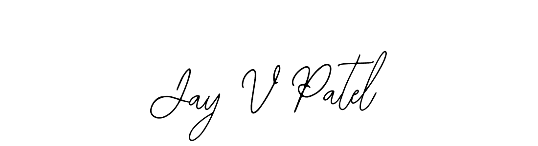 The best way (Bearetta-2O07w) to make a short signature is to pick only two or three words in your name. The name Jay V Patel include a total of six letters. For converting this name. Jay V Patel signature style 12 images and pictures png