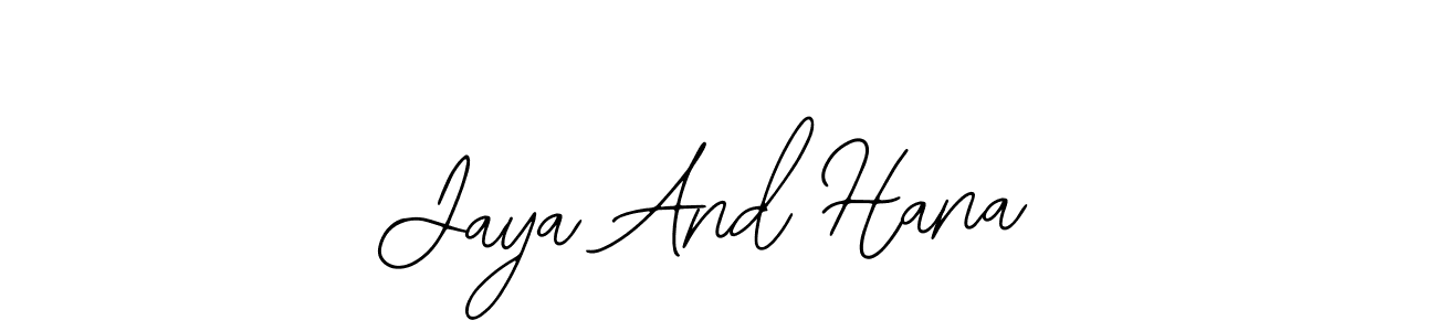 Use a signature maker to create a handwritten signature online. With this signature software, you can design (Bearetta-2O07w) your own signature for name Jaya And Hana. Jaya And Hana signature style 12 images and pictures png