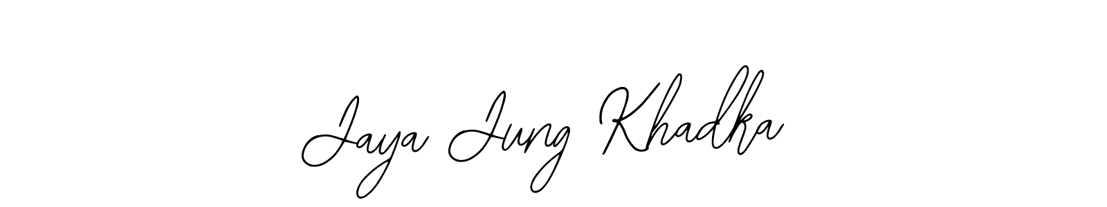 if you are searching for the best signature style for your name Jaya Jung Khadka. so please give up your signature search. here we have designed multiple signature styles  using Bearetta-2O07w. Jaya Jung Khadka signature style 12 images and pictures png