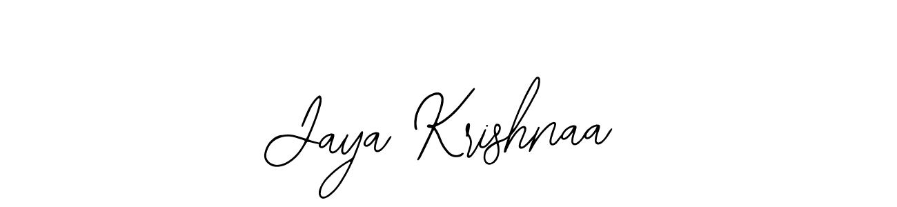 Use a signature maker to create a handwritten signature online. With this signature software, you can design (Bearetta-2O07w) your own signature for name Jaya Krishnaa. Jaya Krishnaa signature style 12 images and pictures png