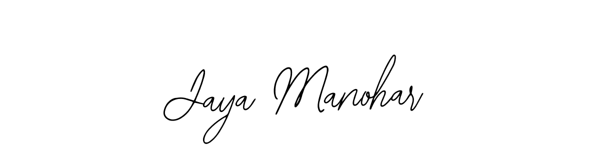 Use a signature maker to create a handwritten signature online. With this signature software, you can design (Bearetta-2O07w) your own signature for name Jaya Manohar. Jaya Manohar signature style 12 images and pictures png