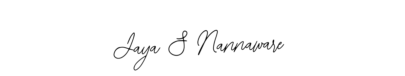 Create a beautiful signature design for name Jaya S Nannaware. With this signature (Bearetta-2O07w) fonts, you can make a handwritten signature for free. Jaya S Nannaware signature style 12 images and pictures png