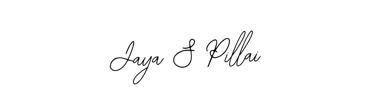 How to make Jaya S Pillai signature? Bearetta-2O07w is a professional autograph style. Create handwritten signature for Jaya S Pillai name. Jaya S Pillai signature style 12 images and pictures png