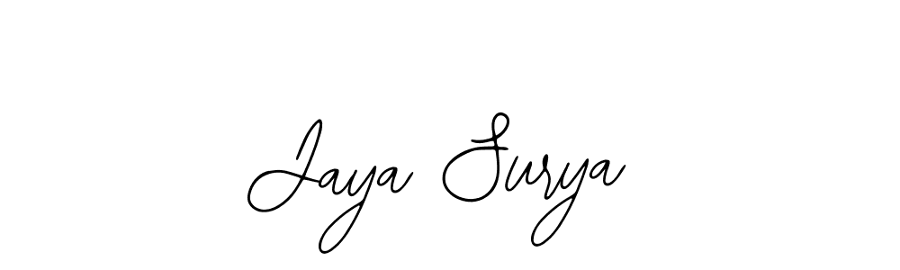 How to make Jaya Surya name signature. Use Bearetta-2O07w style for creating short signs online. This is the latest handwritten sign. Jaya Surya signature style 12 images and pictures png