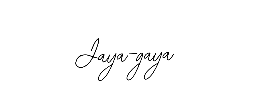 How to make Jaya-gaya name signature. Use Bearetta-2O07w style for creating short signs online. This is the latest handwritten sign. Jaya-gaya signature style 12 images and pictures png