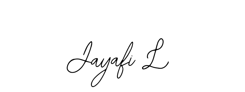 Similarly Bearetta-2O07w is the best handwritten signature design. Signature creator online .You can use it as an online autograph creator for name Jayafi L. Jayafi L signature style 12 images and pictures png