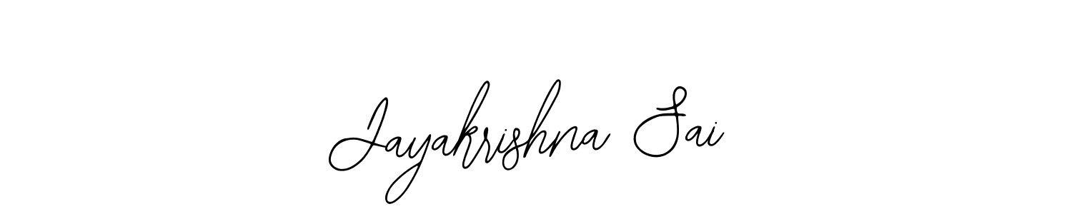 Use a signature maker to create a handwritten signature online. With this signature software, you can design (Bearetta-2O07w) your own signature for name Jayakrishna Sai. Jayakrishna Sai signature style 12 images and pictures png