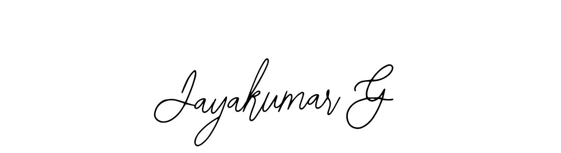 Use a signature maker to create a handwritten signature online. With this signature software, you can design (Bearetta-2O07w) your own signature for name Jayakumar G. Jayakumar G signature style 12 images and pictures png