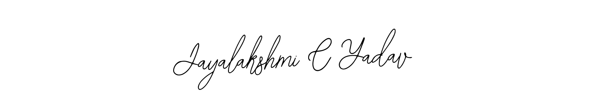 How to make Jayalakshmi C Yadav name signature. Use Bearetta-2O07w style for creating short signs online. This is the latest handwritten sign. Jayalakshmi C Yadav signature style 12 images and pictures png