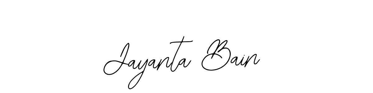 You should practise on your own different ways (Bearetta-2O07w) to write your name (Jayanta Bain) in signature. don't let someone else do it for you. Jayanta Bain signature style 12 images and pictures png