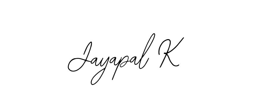 You should practise on your own different ways (Bearetta-2O07w) to write your name (Jayapal K) in signature. don't let someone else do it for you. Jayapal K signature style 12 images and pictures png
