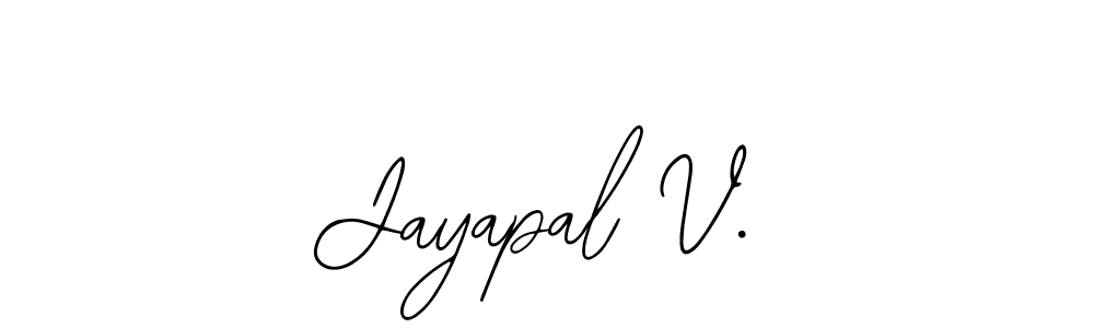 Use a signature maker to create a handwritten signature online. With this signature software, you can design (Bearetta-2O07w) your own signature for name Jayapal V.. Jayapal V. signature style 12 images and pictures png